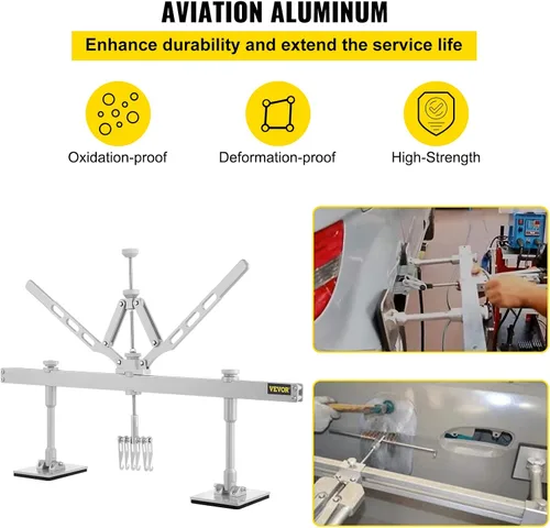 Miniatura 6 de Kit de palanca extractora de abolladuras Bestauto, compatible con extracción de abolladuras de aluminio y acero (750 mm)