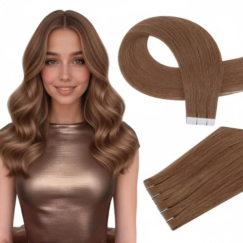Miniatura 18 de Full Shine Invisi Edge - Extensiones de cabello con cinta adhesiva invisible de 36 cm, color 1 negro, máquina Remy, extensiones de cabello humano
