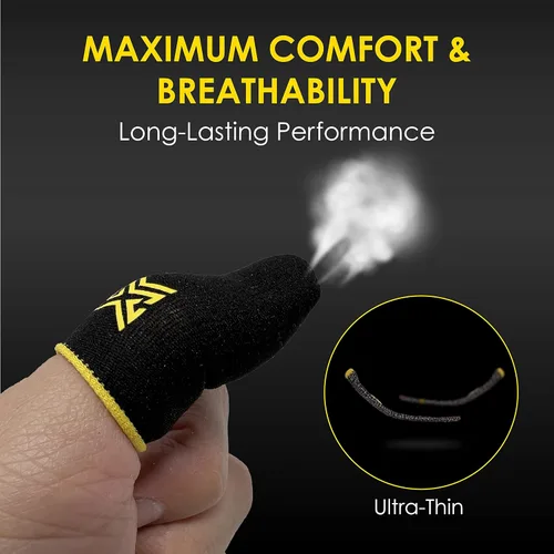 Miniatura 5 de Paquete de 6 fundas para dedos para juegos de teléfono móvil Gaming Corps ClawSocks - Carbono