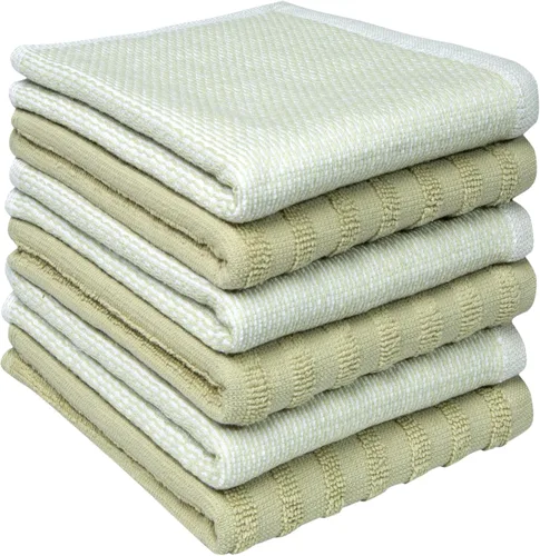 Miniatura 21 de Toallas de cocina premium (20"x 28", paquete de 6) Toallas de plato grandes de algodón Juego de textiles de cocina planos y de rizo altamente