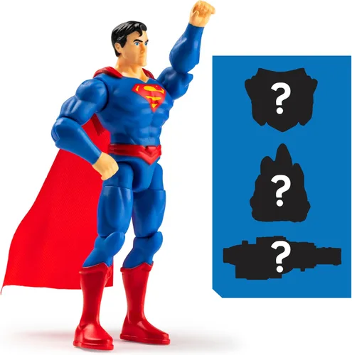 Miniatura 3 de DC Comics, Superman y Cyborg - Figura de acción de 4 pulgadas, paquete de 2 con 6 accesorios misteriosos, Adventure 1