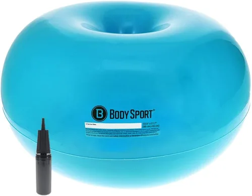 Miniatura 12 de Body Sport Donut Ball – Pelota de ejercicio inflable duradera para entrenamiento de equilibrio y estabilidad, yoga y sesiones de pilates – Uso