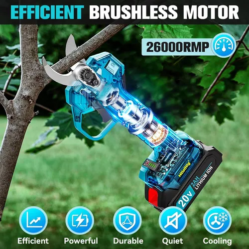 Miniatura 2 de MtiolHig - Tijeras de poda inalámbricas con mástil compatibles con batería Makita 18V: Tijeras de poda eléctricas con diámetro de corte de 1,5-2