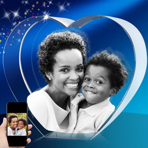 Miniatura 8 de Novgarden Foto de cristal 3D, regalos personalizados para el día de la madre, regalos conmemorativos para mujeres y ella en cumpleaños, aniversario