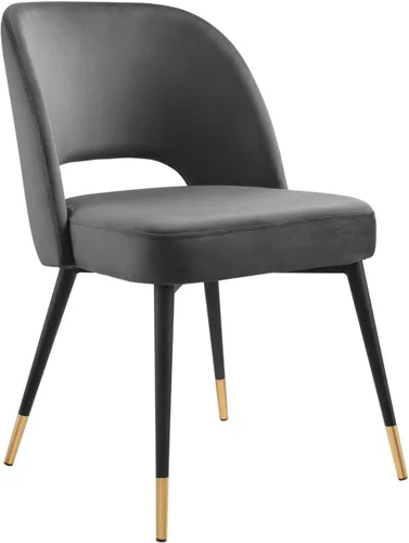 Miniatura 10 de Modway Rouse Performance - Silla de comedor de terciopelo en color blanco, 23 x 20 x 32