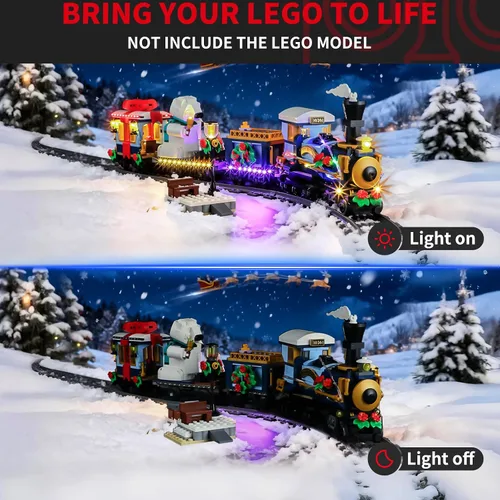 Miniatura 2 de BRIKSMAX Kit de luz 2.0 compatible con Lego Icons Holiday Express Train 10361 Sets de construcción - Kits de iluminación LED (solo accesorios)