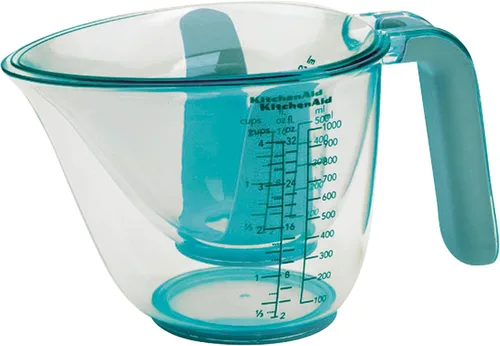 Miniatura 4 de KitchenAid KO298OSAQA - Jarras medidoras gourmet, juego de 3, azul turquesa aguamarina (Aqua Sky)