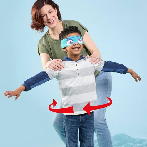 Miniatura 6 de Hasbro Gaming ¡No pises en eso! Juego preescolar I Juego de fiesta de caca con venda en los ojos Spinner con 8 divertidos movimientos de animales