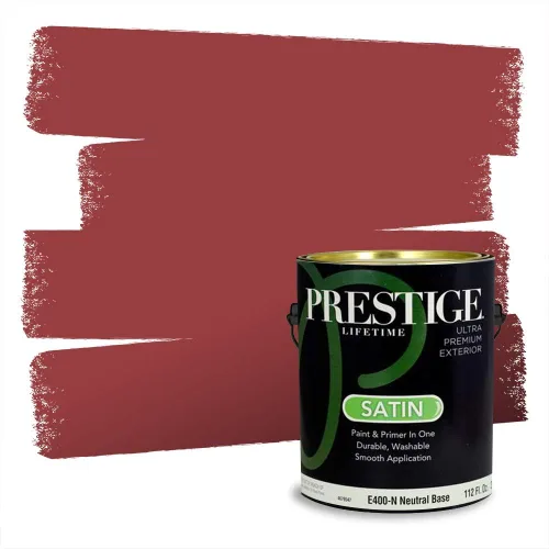 Miniatura 625 de Prestige Paints Pintura exterior e imprimación en uno, 1 galón, plano, coincidencia comparable de Valspar* Amber Rose*