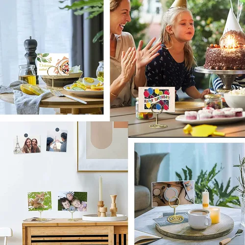 Miniatura 7 de Soportes para números de mesa, 20 unidades, 3.35 pulgadas, soportes para números de mesa para bodas, fiestas, graduaciones, recepciones