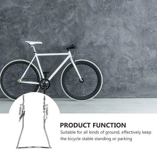 Miniatura 6 de VANZACK Soporte de bicicleta para bicicleta Kickstand de hierro para reparación de bicicletas de 20/24 pulgadas