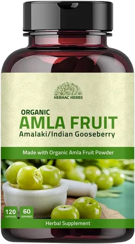 Cápsulas Amla (Phyllanthus Emblica) - Amalaki amla 120 cápsulas | Superalimento antioxidante natural | Suplemento herbario hecho con polvo de fruta