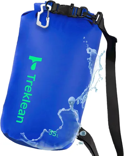 Miniatura 7 de Bolsas secas ligeras impermeables para kayak, 5L/10L/20L/35L, saco seco impermeable para viajes, barco, campamento, playa (azul, 10 L)