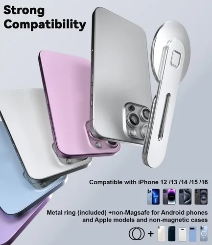 Miniatura 6 de CloudValley - Soporte ajustable para laptop, soporte magnético para teléfono, clip lateral delgado de aluminio para monitor de computadora