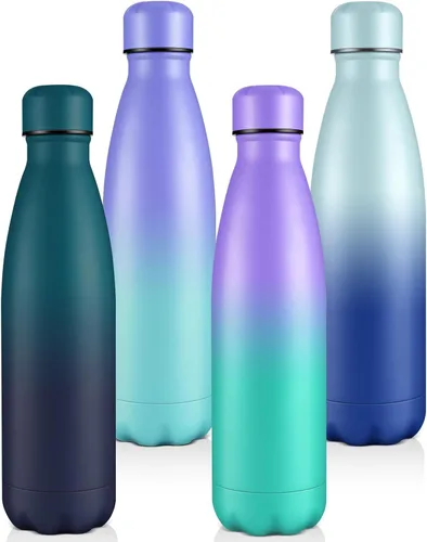 Miniatura 47 de Volhoply Botellas de agua aisladas de 25 onzas, paquete de 1/2/4, termo de acero inoxidable de doble pared que mantiene el frío y el calor, botella