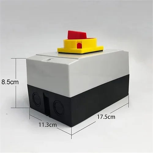 Miniatura 2 de YMD11-63D ON-Off Two Positions Isolator Disconnect Switch 63A 3P Padlock Cam Changeover with IP65 Waterproof Box Enclosure(Black Base 3P)