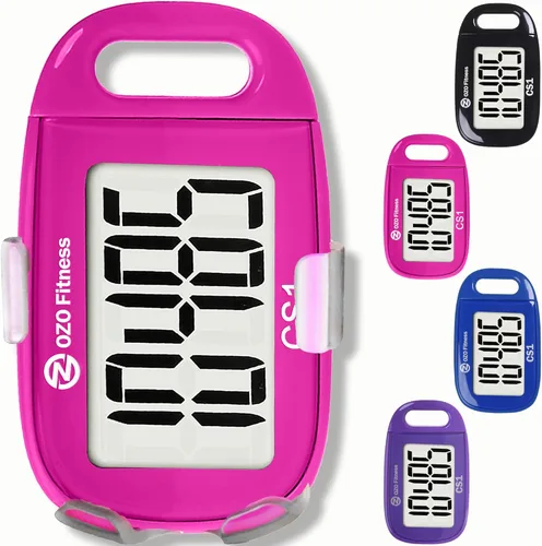 Miniatura 10 de Clip-on 3D Pedometer for Walking Steps Counter with Lanyard, Simple Exercise Tracker for Women and Seniors with Large Accurate Digital Display, Azul