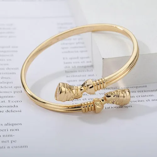 Miniatura 7 de EGO VINA Pulseras de nefertiti de la reina egipcia de la joyería africana para las mujeres, pulsera ajustable vintage de acero inoxidable, regalos