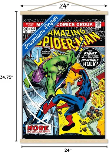 Miniatura 7 de Trends International Marvel Comics - Póster de pared Amazing Spider-Man #120, 22.375 x 34 pulgadas, paquete de impresión premium y colgador