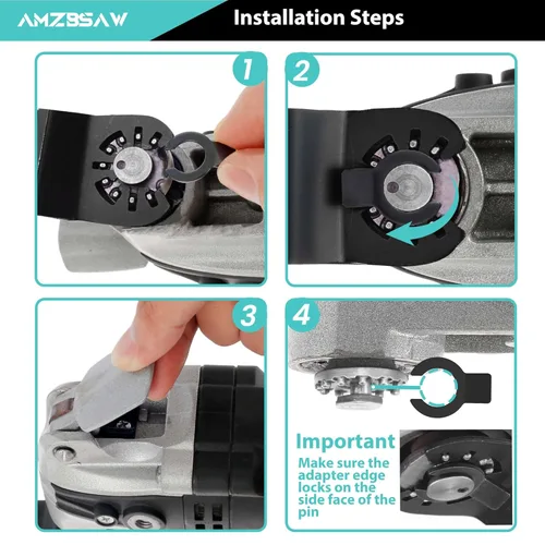 Miniatura 6 de AMZBSAW 22 Piezas Cuchillas Oscilantes de Titanio para Multiherramienta para Corte de Metal, Hojas de Sierra Universales para Metal, Clavos