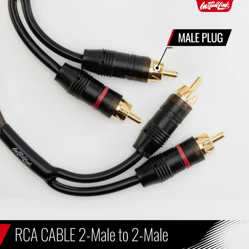 Miniatura 2 de Install Link Cable de audio RCA para subwoofer o cable estéreo, 2 canales, 12 pies