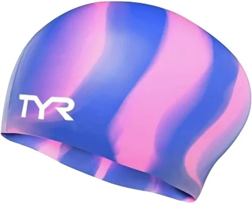 Miniatura 18 de Gorro de natación TYR, de silicona, ideal para pelo largo, no se arruga