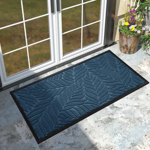 Miniatura 19 de Yimobra Tapete para puerta delantera para interiores y exteriores, 29.5 x 17 pulgadas, impermeable, para todas las estaciones, para entrada