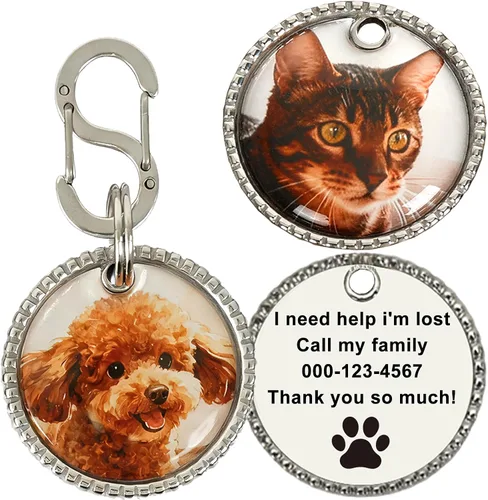 Miniatura 24 de Etiquetas para Perros Golden Retriever Personalizadas para Mascotas Etiqueta de Identificación de Nombre de Perro Grabada Personalizada de Cobre 023