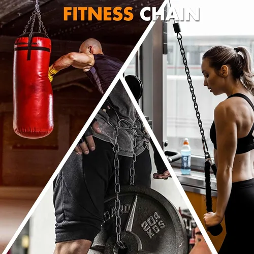 Miniatura 6 de Cadena de extensión de 23.6 pulgadas para equipo de ejercicio, extensión de cadena de fitness para máquina de entrenamiento, accesorio de cadena