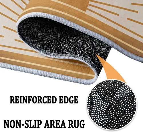 Miniatura 7 de Bath Mat Round Rug 2 ft, Boho Sun Line Mandala Washable Circular Rugs, Non Slip Absorbent Beige Circle Area Carpet for Kitchen Living Room Bedroom