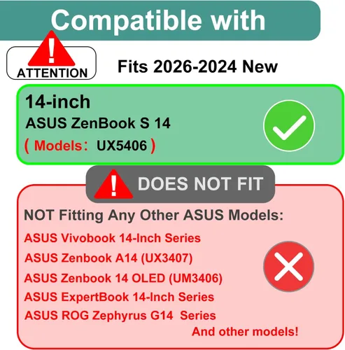 Miniatura 2 de KEANBOLL Paquete de 2 protectores de pantalla con bloqueo de luz azul para portátil ASUS ZenBook S 14 (UX5406), antideslumbrante y antihuellas