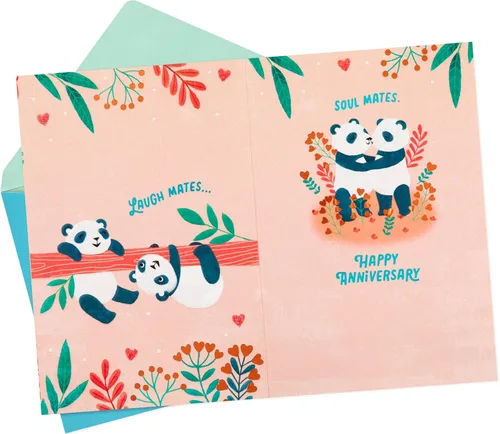 Miniatura 2 de Hallmark Tarjeta de aniversario (almas gemelas, pandas)