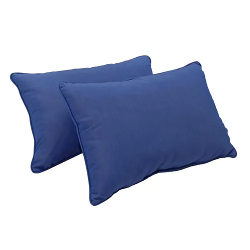 Miniatura 4 de Factory Direct Partners Presidio 13812-122 - Juego de almohadas decorativas lumbares de 12 x 20 pulgadas con ribetes para muebles