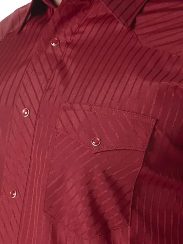 Miniatura 20 de Wrangler Camisas deportivas de manga larga con botones a presión y dos bolsillos para hombre