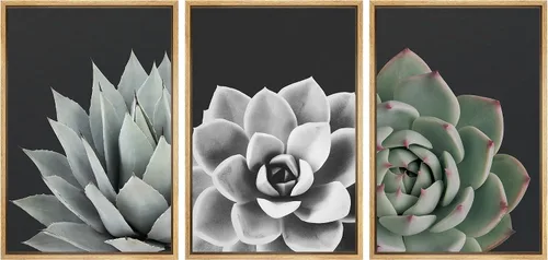 Miniatura 82 de SIGNWIN Lienzo enmarcado para pared, juego de arte abstracto de serenidad costera, ilustraciones abstractas junto al mar, arte moderno, decorativo