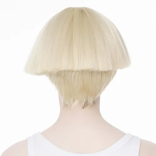 Miniatura 9 de Aimole Pelucas sintéticas rectas cortas Yaki peluca rubia hongo cabeza peluca Bowl corte de pelo pelucas Bob N.º 613