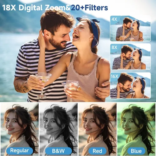 Miniatura 2 de Cámara digital 4K para fotografía, cámara de vlogging de 50 MP para video de YouTube con flash y pantalla abatible de 180 ° de 3 pulgadas, cámaras