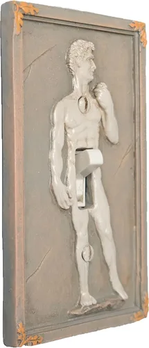 Miniatura 3 de Figura 3D Esculpida de David de Miguel Ángel - Cubierta de Interruptor de Luz de Poliresina de Un Solo Cambio - Estatua de David de Miguel Ángel