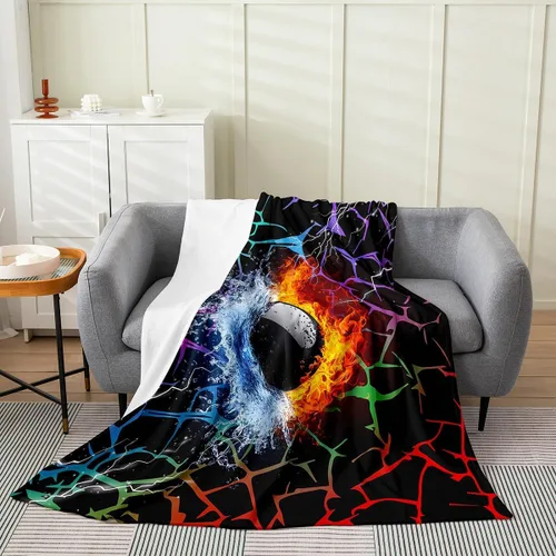 Miniatura 14 de Erosebridal Manta de snowboard de 40 x 50 pulgadas, moderna manta abstracta para niños y niños, acogedora para cama y sofá, manta de forro polar