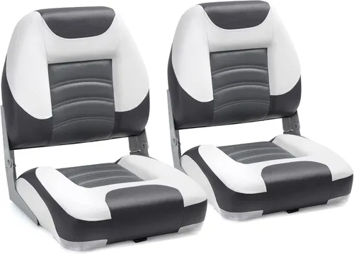 Miniatura 13 de NORTHCAPTAIN T1 Deluxe Asiento plegable para barco con respaldo bajo, tornillos de acero inoxidable incluidos