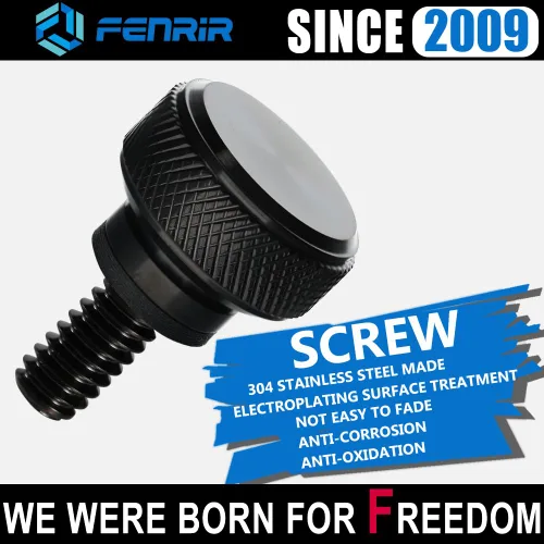 Miniatura 6 de Fenrir Kit de base de tornillo de asiento de liberación rápida personalizada de acero inoxidable 304 acabado negro para Harley Davidson 1997-ahora