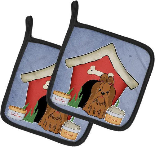 Miniatura 65 de Caroline's Treasures BB2894PTHD Dog House Collection Chow Chow Chow - Par de soportes para ollas, 7.5HX7.5W, multicolor 4-Azul