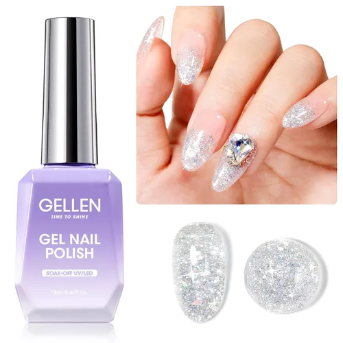Miniatura 24 de GELLEN Gel constructor de uñas de grado de salón, 5 en 1, sin hema, gel constructor transparente para fortalecedor de ápice de uñas, 0.7 onzas Gel