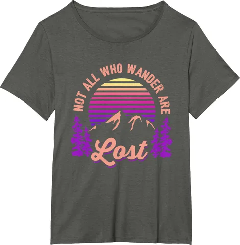 Miniatura 93 de Not All Who Wander Are Lost Vintage Mountains - Camiseta de senderismo, Negro, S
