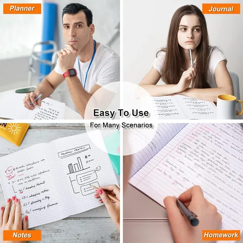 Miniatura 7 de feela Cuaderno de composición, paquete de 8 cuadernos de 8 colores pastel a rayas universitarias a granel, bloc de notas con cubierta de mármol