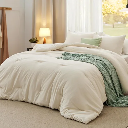 Miniatura 23 de Bedsure Juego edredón suave prelavado individual/individual XL, 365 días, cálido relleno alternativo GentleSoft™, 1 edredón ligero:68x88 pulgadas