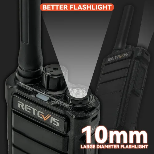 Miniatura 11 de Retevis RB26 Radios de 2 vías de largo alcance, Walkie Talkie de trabajo con auricular a granel, 21 horas, USB-C, capacidad de repetidor GMRS
