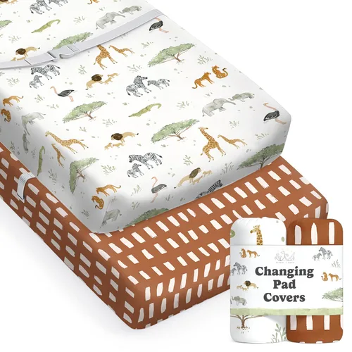 Miniatura 58 de Sábanas de cuna neutrales – Sábanas bajeras para cuna de bebé niña y niño – Paquete de 2 colchones estándar y niños pequeños – Mezcla de algodón