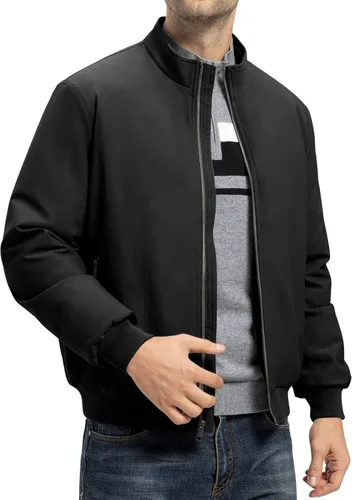 Miniatura 2 de TBMPOY Men's Winter Lightweight Bomber Jackets Water Resistant Fall Casual Windbreakers Quilted Full Zip Windproof Work Coats