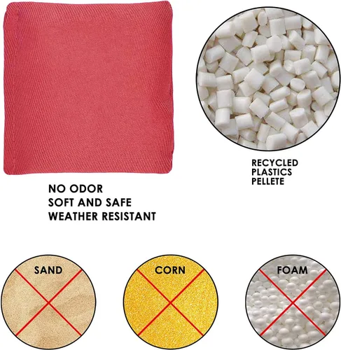 Miniatura 5 de TINDTOP Puf para lanzar (3.9 x 3.9 pulgadas, 3.5 onzas), 12 unidades de Cornhole al aire libre, juegos de lona coloridos, bolsas de frijoles